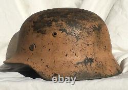 Ww2 German M35 Afrika Korps Pink Camo Helmet Shell Size 64