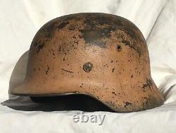 Ww2 German M35 Afrika Korps Pink Camo Helmet Shell Size 64