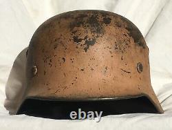 Ww2 German M35 Afrika Korps Pink Camo Helmet Shell Size 64