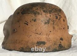 Ww2 German M35 Afrika Korps Pink Camo Helmet Shell Size 64