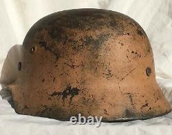 Ww2 German M35 Afrika Korps Pink Camo Helmet Shell Size 64