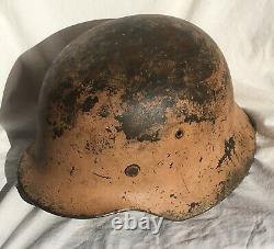 Ww2 German M35 Afrika Korps Pink Camo Helmet Shell Size 64