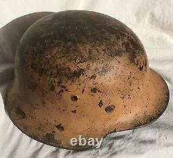 Ww2 German M35 Afrika Korps Pink Camo Helmet Shell Size 64