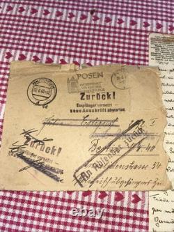Ww2 German Mathausen/Posen Transfer Camp Letter Rare