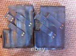 Ww2 German Mp40 / Mp38 pouches black leather Dated 1939 Original