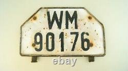 Ww2 German Navy Km Licence Plate, Vehicle / Motorcycle, Rear