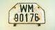 Ww2 German Navy Km Licence Plate, Vehicle / Motorcycle, Rear