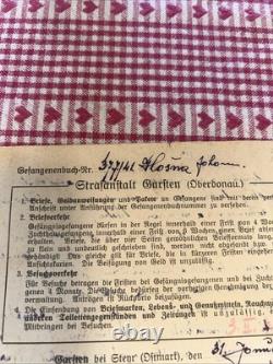Ww2 German Oberdanau Camp Letter Czeck Prison Rare