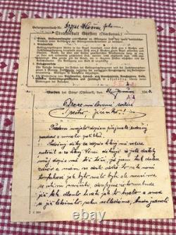 Ww2 German Oberdanau Camp Letter Czeck Prison Rare