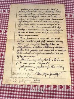 Ww2 German Oberdanau Camp Letter Czeck Prison Rare