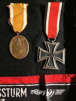 Ww2 German Original Elite Named Medals, Documents And Armband Lot