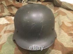 Ww2 German Original M35 Steel Helmet With Original Liner