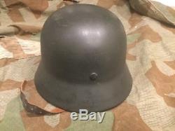 Ww2 German Original M35 Steel Helmet With Original Liner