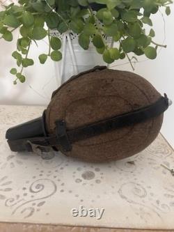 Ww2 German Original Water Bottle and Bakelite Cup Stamped DMN41 WW2