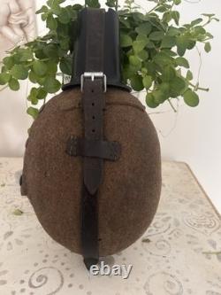 Ww2 German Original Water Bottle and Bakelite Cup Stamped DMN41 WW2
