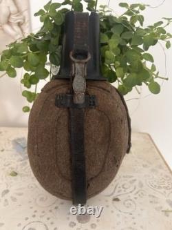 Ww2 German Original Water Bottle and Bakelite Cup Stamped DMN41 WW2