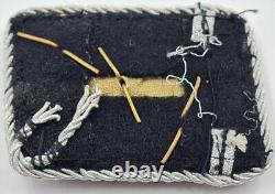 Ww2 German Waffen Officer Rank Collar Tab Tunic Removed Original Ss Totenkopf Tk