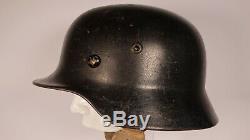 Ww2 German Wehrmacht M40 Bell Helmet Stamped Se64, 8204 Original Lining