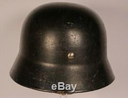 Ww2 German Wehrmacht M40 Bell Helmet Stamped Se64, 8204 Original Lining