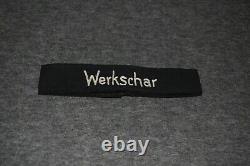 Ww2 German Werkschar Daf Factory Troop Worker Armband White/black Original