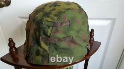 Ww2 German original camouflaged helmet cover