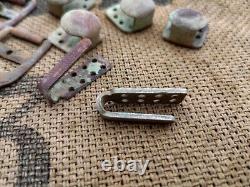 Ww2 Original German Black Ss Uniform Hardware Ss Rzm 5/72 Belt Hooks Ramps Relic