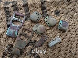 Ww2 Original German Black Ss Uniform Hardware Ss Rzm 5/72 Belt Hooks Ramps Relic