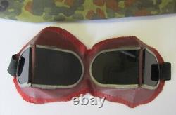 Ww2 Original German Dak Officers Protective Sunglasses Face Mask