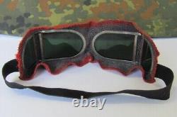 Ww2 Original German Dak Officers Protective Sunglasses Face Mask