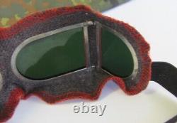 Ww2 Original German Dak Officers Protective Sunglasses Face Mask