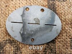 Ww2 Original German Dog Tag Blank Stainless Steel Panzer Paratroopers Mechanized