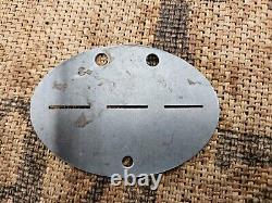 Ww2 Original German Dog Tag Blank Stainless Steel Panzer Paratroopers Mechanized