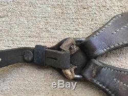 Ww2 Original German Leather Y-straps. Complete