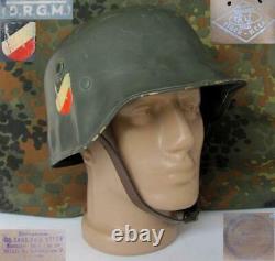 Ww2 Original German M35 Erel Vulkanfiber Officers Parade Helmet Ultra Rare