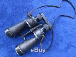 Ww2 Original German Navy 7x50 Binoculars Beh Kriegsmarine Dienstglas With Cap