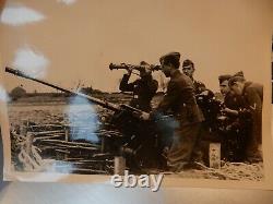 Ww2 Original German Press Photograph 18x 12cm Luftwaffe Light Flak G