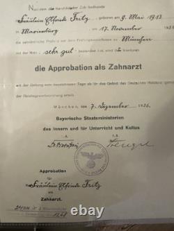 Ww2 Original German RLD Door Plate With Lot Of Random German Documents
