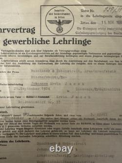 Ww2 Original German RLD Door Plate With Lot Of Random German Documents