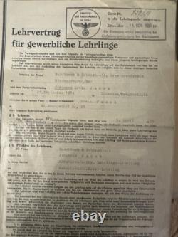Ww2 Original German RLD Door Plate With Lot Of Random German Documents