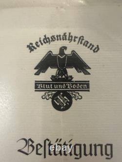 Ww2 Original German RLD Door Plate With Lot Of Random German Documents