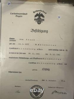 Ww2 Original German RLD Door Plate With Lot Of Random German Documents