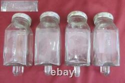 Ww2 Original German Wehrmacht Medical Medicine 4 Glass Bottles D. R. P. Rare