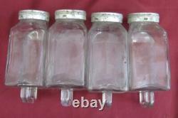 Ww2 Original German Wehrmacht Medical Medicine 4 Glass Bottles D. R. P. Rare