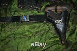 Ww2 Original german Waffen SS Blue Steel Buckle XL Belt+Y Straps matching set