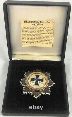 Ww2 Vet German Cross 1957 Medal Badge Award In Case Known Owner Infantery Wh