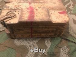 Ww2 Wwii German Tellermine Mine Box Case Wehrmacht Tan Afrika Original Paint Dak