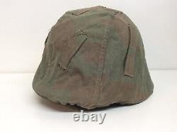 Ww2 german camouflage Helmet Cover Original Mint And V. Rare Piece