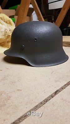 Ww2 german helmet original refurbished shell 68 liner 60