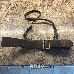 Ww2 german officers leather Belt And Cross Strap Original