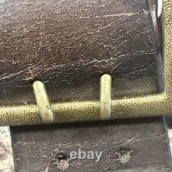 Ww2 german officers leather Belt And Cross Strap Original